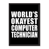 World's Okayest Computer Technician - Portrait Frame Photo Tile