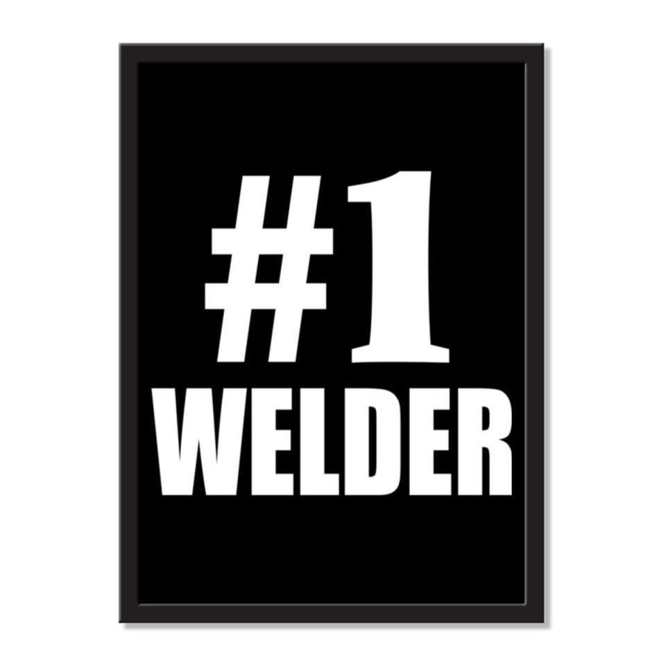 Number One #1 Welder - Portrait Frame Photo Tile