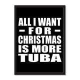 All I Want For Christmas Is More Tuba - Portrait Frame Photo Tile