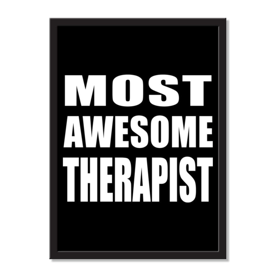 Most Awesome Therapist - Portrait Frame Photo Tile