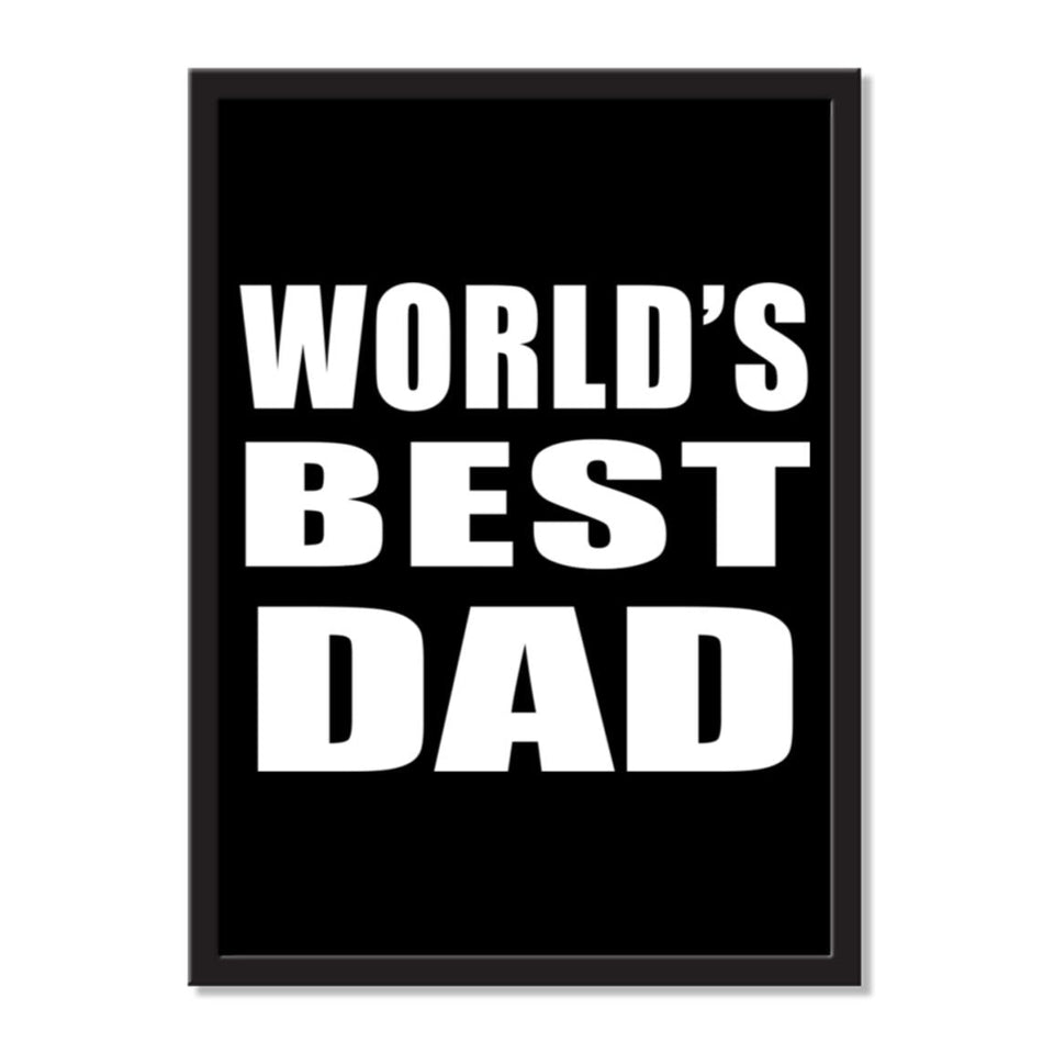 World's Best Dad - Portrait Frame Photo Tile