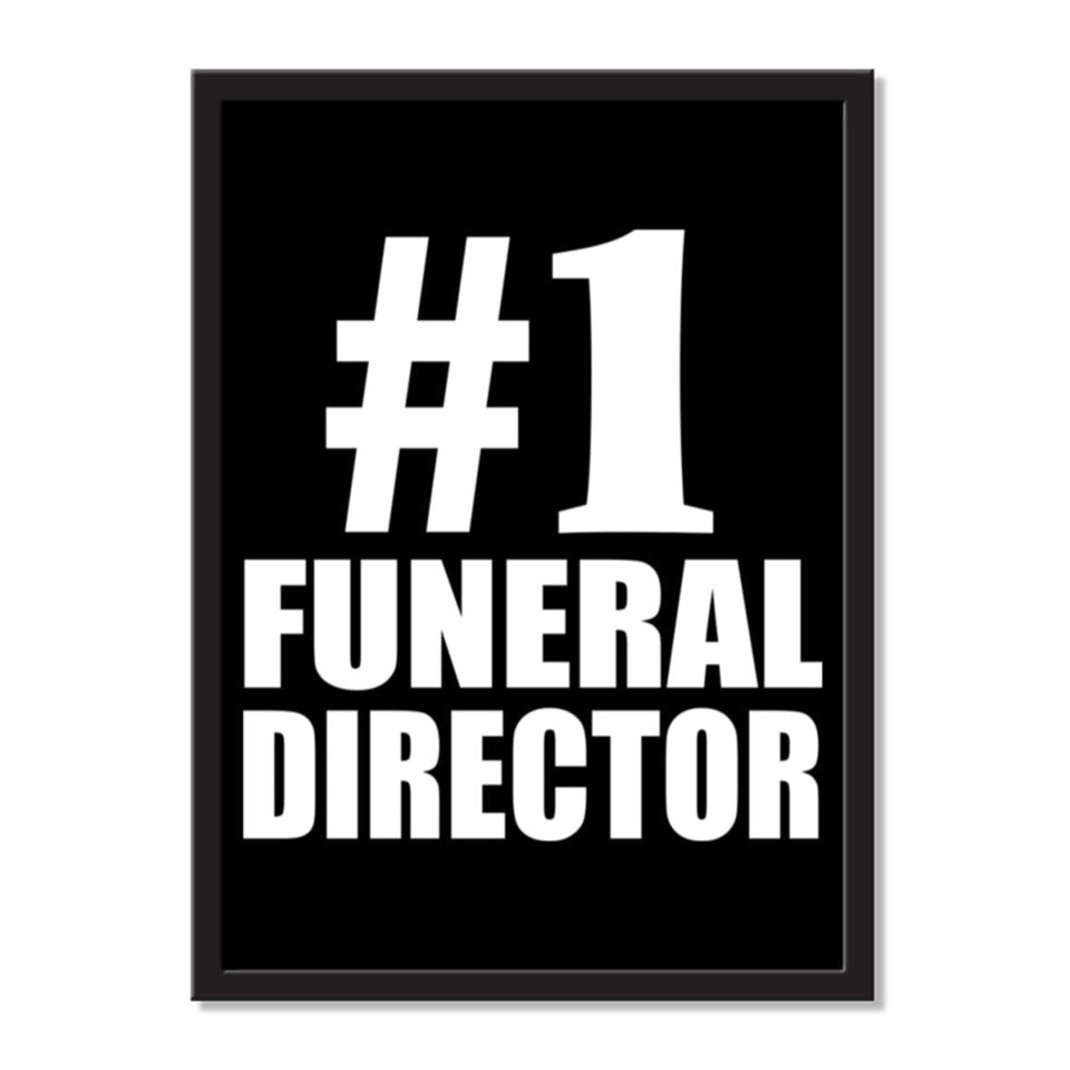 Number One #1 Funeral Director - Portrait Frame Photo Tile