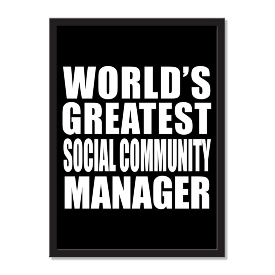 World's Greatest Social Community Manager - Portrait Frame Photo Tile
