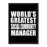 World's Greatest Social Community Manager - Portrait Frame Photo Tile