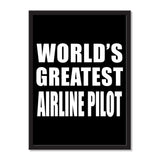 World's Greatest Airline Pilot - Portrait Frame Photo Tile