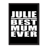 Julie Best Mum Ever - Portrait Frame Photo Tile