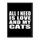 All I Need Is Love And My Cats - Portrait Frame Photo Tile