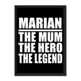 Marian The Mum The Hero The Legend - Portrait Frame Photo Tile