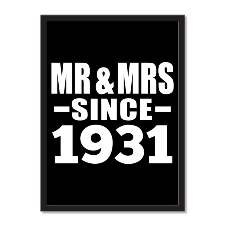 Mr & Mrs Since 1931 - Portrait Frame Photo Tile