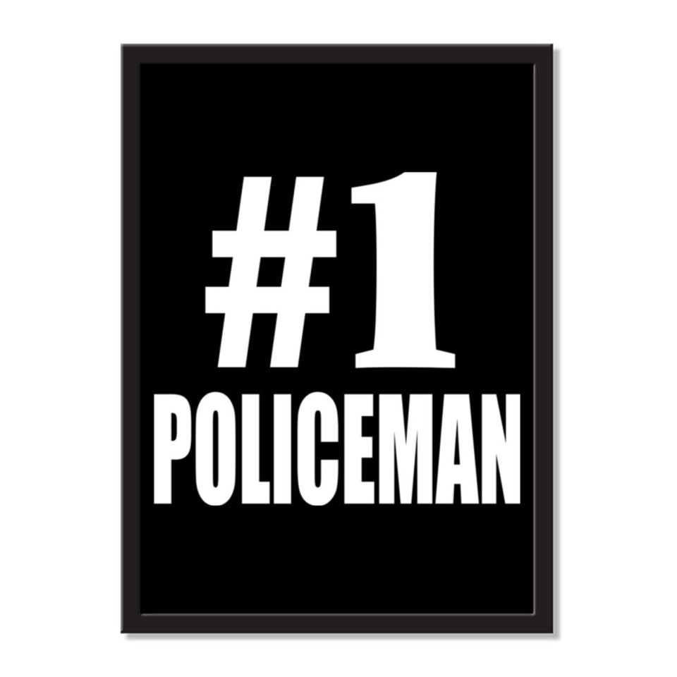 Number One #1 Policeman - Portrait Frame Photo Tile