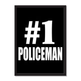 Number One #1 Policeman - Portrait Frame Photo Tile