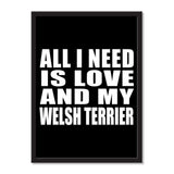 All I Need Is Love And My Welsh Terrier - Portrait Frame Photo Tile