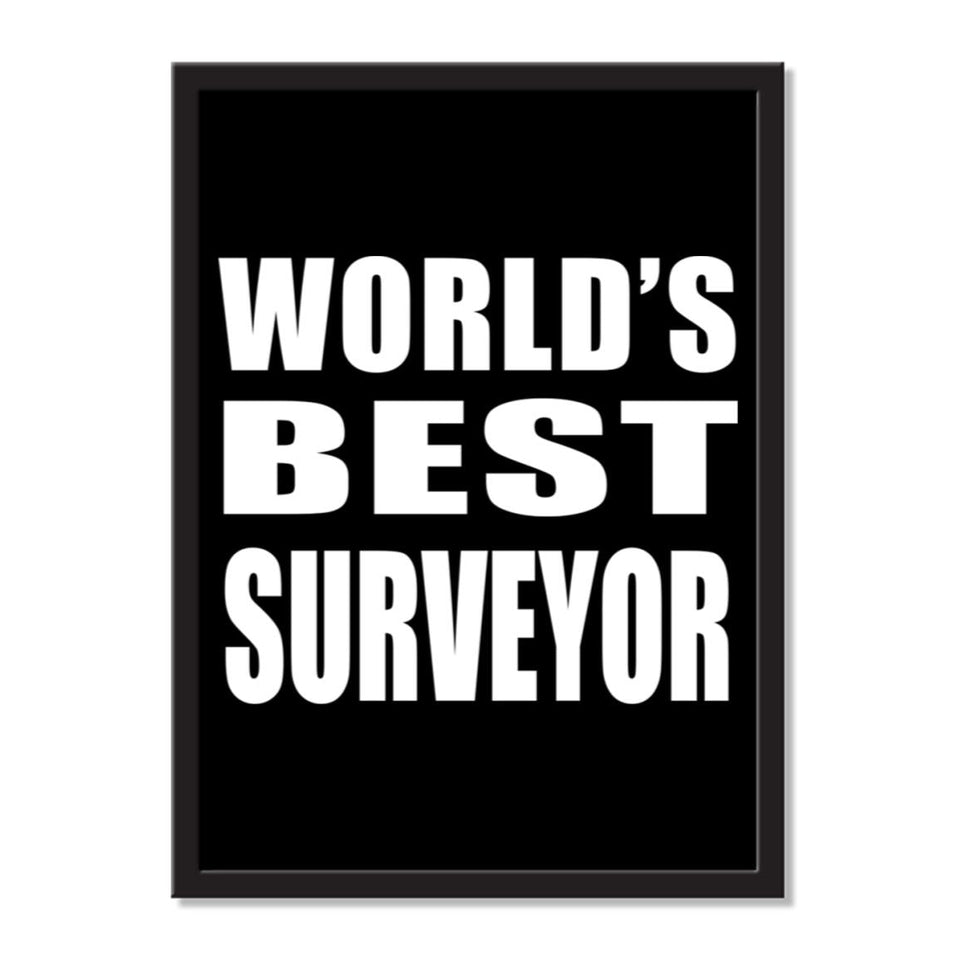 World's Best Surveyor - Portrait Frame Photo Tile