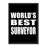 World's Best Surveyor - Portrait Frame Photo Tile