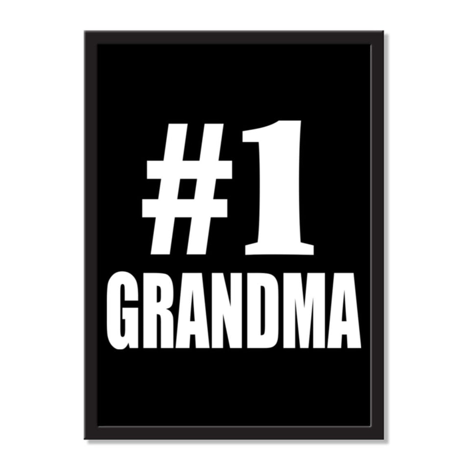 Number One #1 Grandma - Portrait Frame Photo Tile