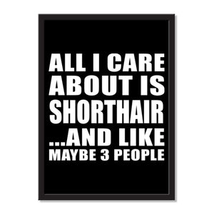 All I Care About Is Shorthair And Like Maybe 3 People - Portrait Frame Photo Tile