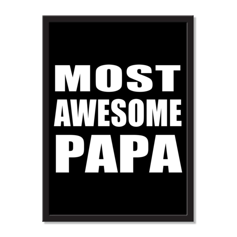 Most Awesome Papa (Grandpa) - Portrait Frame Photo Tile