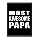 Most Awesome Papa (Grandpa) - Portrait Frame Photo Tile