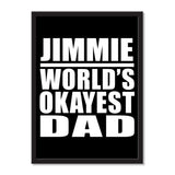 Jimmie World's Okayest Dad - Portrait Frame Photo Tile