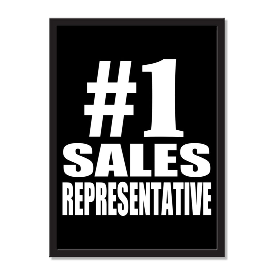 Number One #1 Sales Representative - Portrait Frame Photo Tile