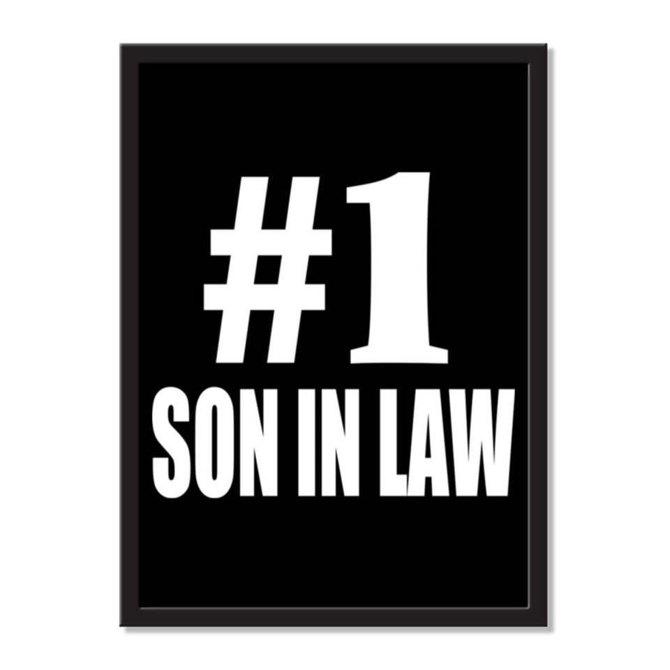 Number One #1 Son In Law - Portrait Frame Photo Tile