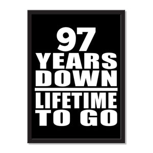 97 Years Down Lifetime To Go - Portrait Frame Photo Tile