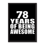 78 Years Of Being Awesome - Portrait Frame Photo Tile