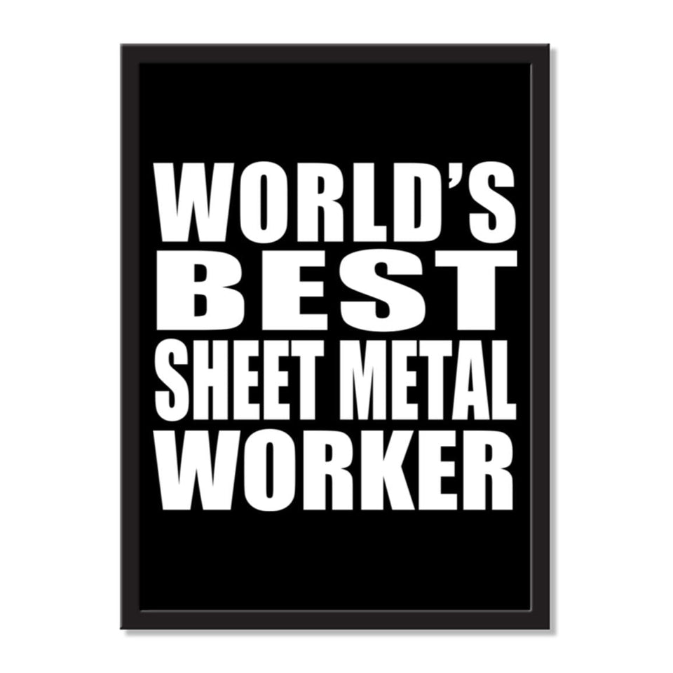 World's Best Sheet Metal Worker - Portrait Frame Photo Tile