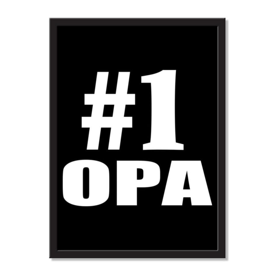 Number One #1 Opa - Portrait Frame Photo Tile