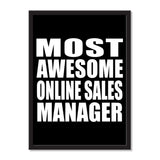 Most Awesome Online Sales Manager - Portrait Frame Photo Tile