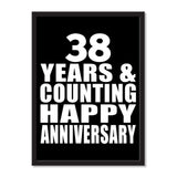 38 Years & Counting Happy Anniversary - Portrait Frame Photo Tile