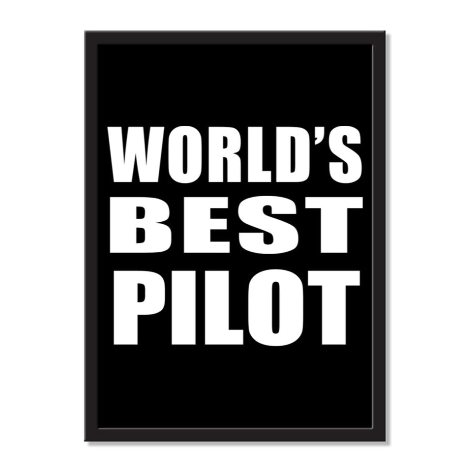 World's Best Pilot - Portrait Frame Photo Tile
