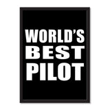 World's Best Pilot - Portrait Frame Photo Tile