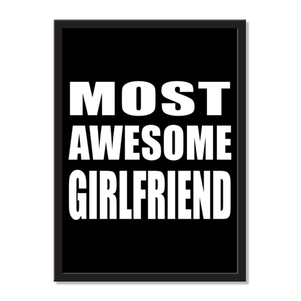 Most Awesome Girlfriend - Portrait Frame Photo Tile