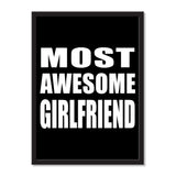 Most Awesome Girlfriend - Portrait Frame Photo Tile