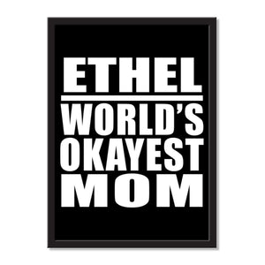 Ethel World's Okayest Mom - Portrait Frame Photo Tile