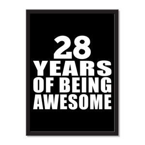 28 Years Of Being Awesome - Portrait Frame Photo Tile