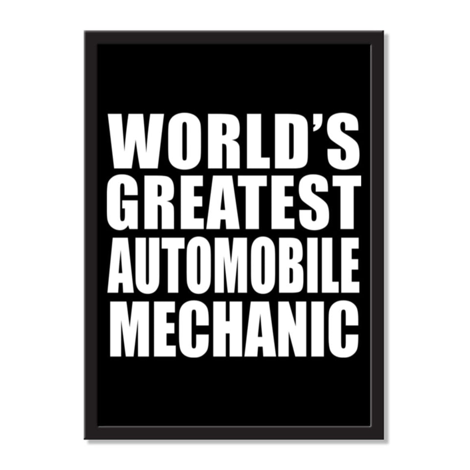 World's Greatest Automobile Mechanic - Portrait Frame Photo Tile