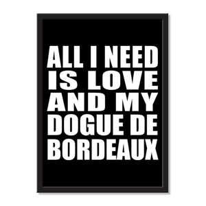 All I Need Is Love And My Dogue De Bordeaux - Portrait Frame Photo Tile