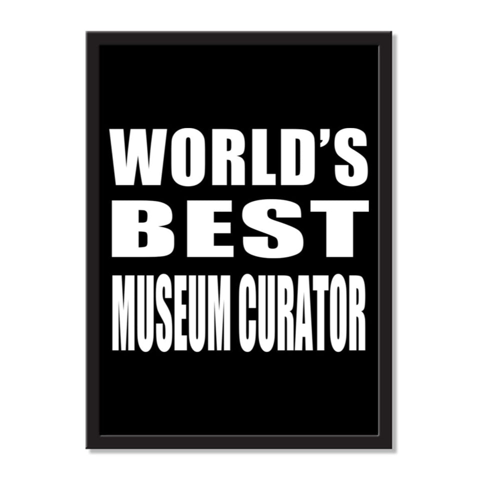World's Best Museum Curator - Portrait Frame Photo Tile