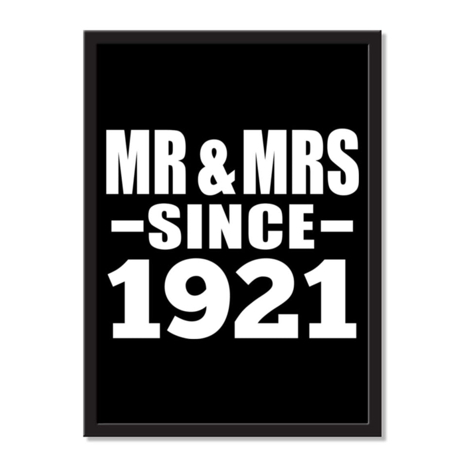 Mr & Mrs Since 1921 - Portrait Frame Photo Tile