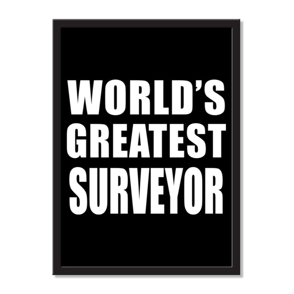 World's Greatest Surveyor - Portrait Frame Photo Tile