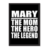 Mary The Mom The Hero The Legend - Portrait Frame Photo Tile