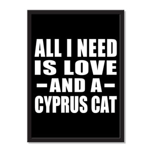 All I Need Is Love And A Cyprus Cat - Portrait Frame Photo Tile