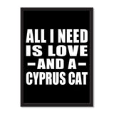 All I Need Is Love And A Cyprus Cat - Portrait Frame Photo Tile