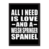 All I Need Is Love And A Welsh Springer Spaniel - Portrait Frame Photo Tile