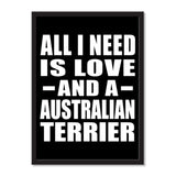 All I Need Is Love And A Australian Terrier - Portrait Frame Photo Tile