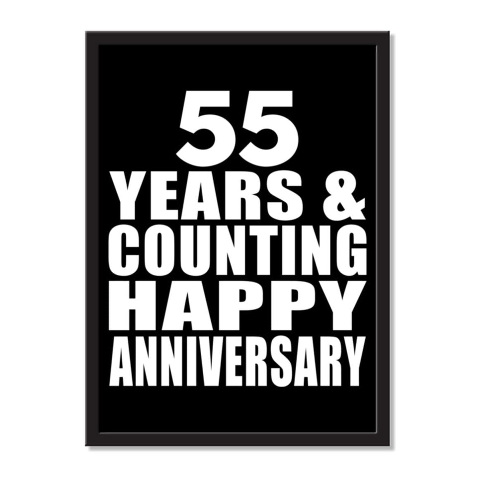 55 Years & Counting Happy Anniversary - Portrait Frame Photo Tile