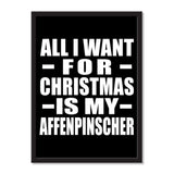 All I Want For Christmas Is My Affenpinscher - Portrait Frame Photo Tile