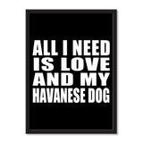All I Need Is Love And My Havanese Dog - Portrait Frame Photo Tile